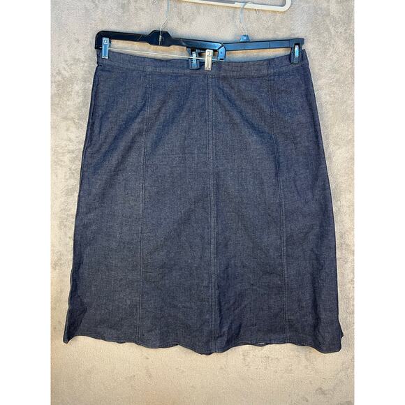 D&Co Denim Maxi Skirt Size 3X Pull On Minimalist NWOT - Picture 1 of 6